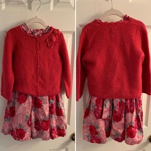 Monsoon Sweater Dress set. Sz 2-3 NWOT